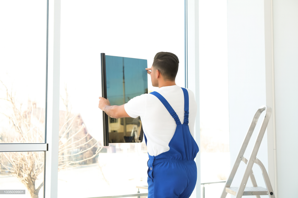 Installation vitrage anti-chaleur durable